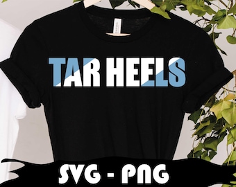 Diseño de Tar Heels, SVG y PNG, equipo deportivo escolar, mascota SVG, en capas