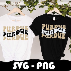 Purdue Wavy svg, Purdue Football Png, Purdue Schulteam, College Football, gewelltes Hemd, Spiegel-Shirt, Maskottchen Png