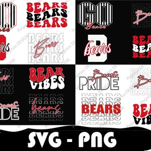 Bears Svg Cut File,  Bears Sport Bundle, Bears Png, College Sport Team, Mascot Svg