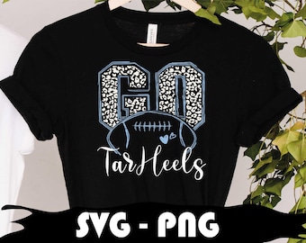 Diseño de fútbol de los Tar Heels, archivos SVG y PNG (descarga digital)