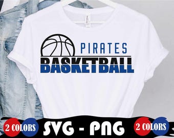 Pirates Basketball SVG PNG, Mascot, Cheerleader (Digital Download)