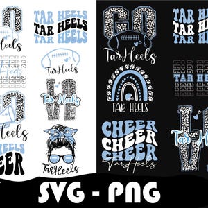 Tar Heels Football Svg, Équipe De Football Tar Heels, Lot Tar Heels, Football Universitaire, Svg mascotte, Png Pom-pom girl, Fer à repasser