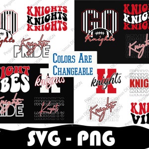 Knights Football Bundle, Knights Svg, Knights Football Png, College Football, Mascot Svg, Cheerleader