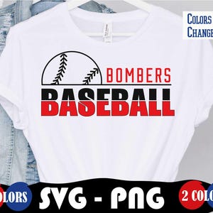 Bombers Baseball SVG and PNG, College Sport Team, Mascot Svg, Layered