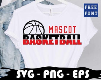 Custom Basketball Mascot SVG, Layered Design (Digital File)