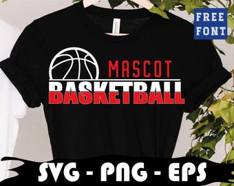 Custom Basketball Mascot SVG, Layered Design (Digital File)