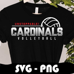 Cardinals Volleyball SVG and PNG, College Sport Team, Mascot Svg, Layered