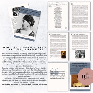 Caroline Astor, Queen of New York’s Gilded Age Society, 20-Chapter Biography,  Instant PDF Download