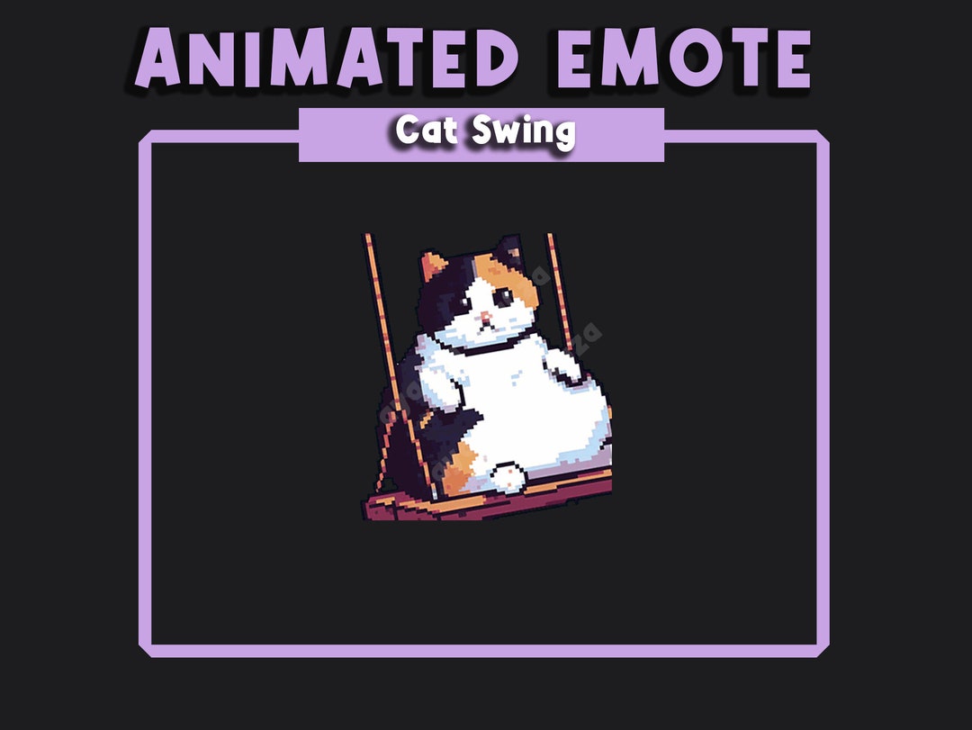 Cat Swing Animated Emote Instant Download Etsy