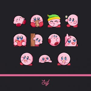 Kirby Emote Set (11) | Instant Download