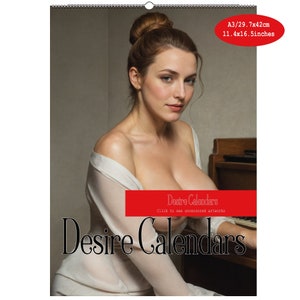 Piano teacher 2024 calendar naked women big breasts pin up by Desirecalendars