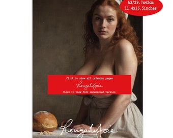 Generous Breats of the Baker 2024 calendar naked women big breast by rougedejoie