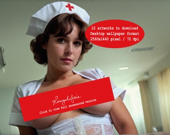 Naked Women Girls (12 artworks) Digital Desktop Wallpaper Brunette Nurse beauties