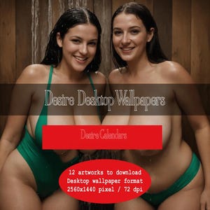 Beauties in the shower (12 artworks) Digital Desktop Wallpaper Big breasts