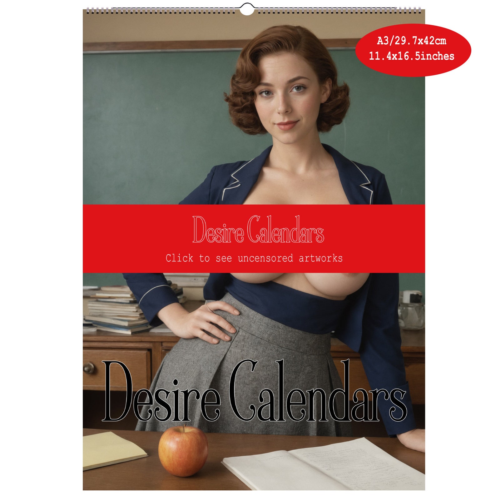 Teacher 2025 Calendar Naked Women Big Breasts by Desire Calendars Etsy