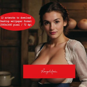 Naked Women Girls (12 artworks) Digital Desktop Wallpaper Farm&#39;s Beauties