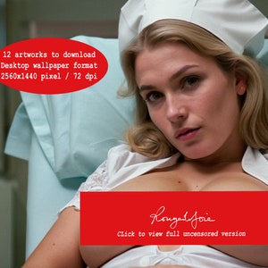 Naked Women Girls (12 artworks) Digital Desktop Wallpaper Blond Nurse beauties