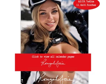 Férias de inverno calendário de mulheres nuas 2024 por rougedejoie (mulher nua, seios grandes, peitos grandes)