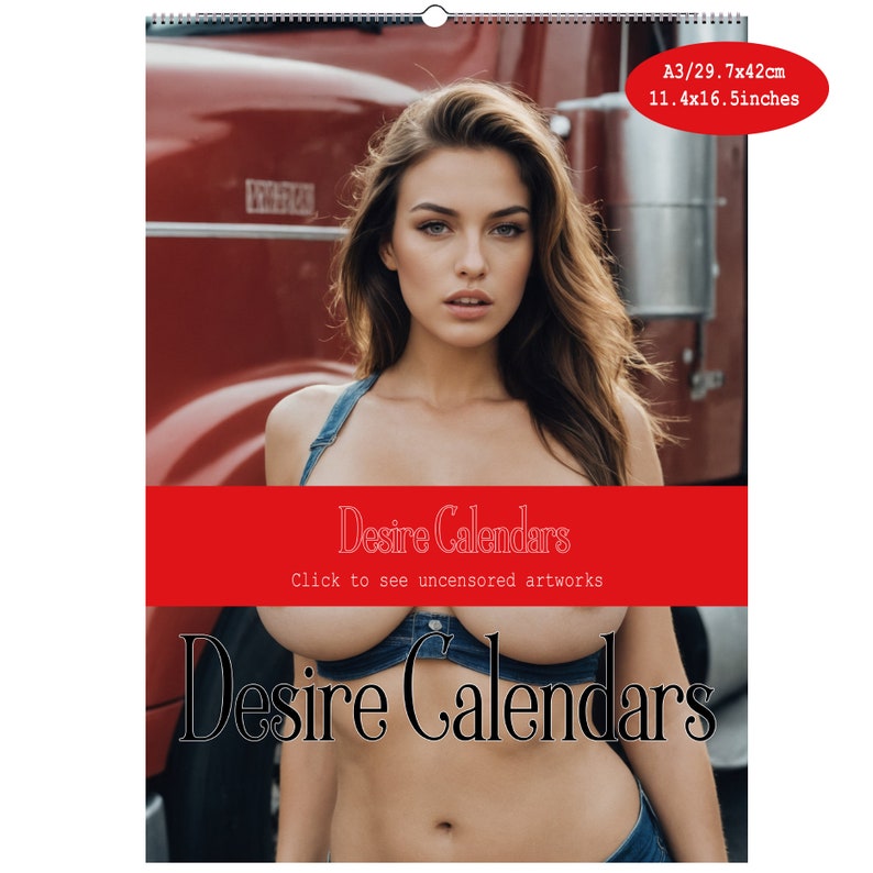 Girls and Trucks 2025 Calendar Naked Women Big Breasts by Desire