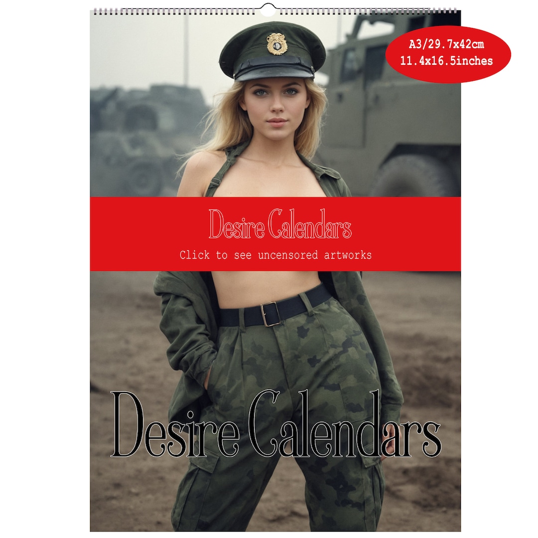 Marines in Uniform 2025 Calendar Naked Women Big Breasts by Desire
