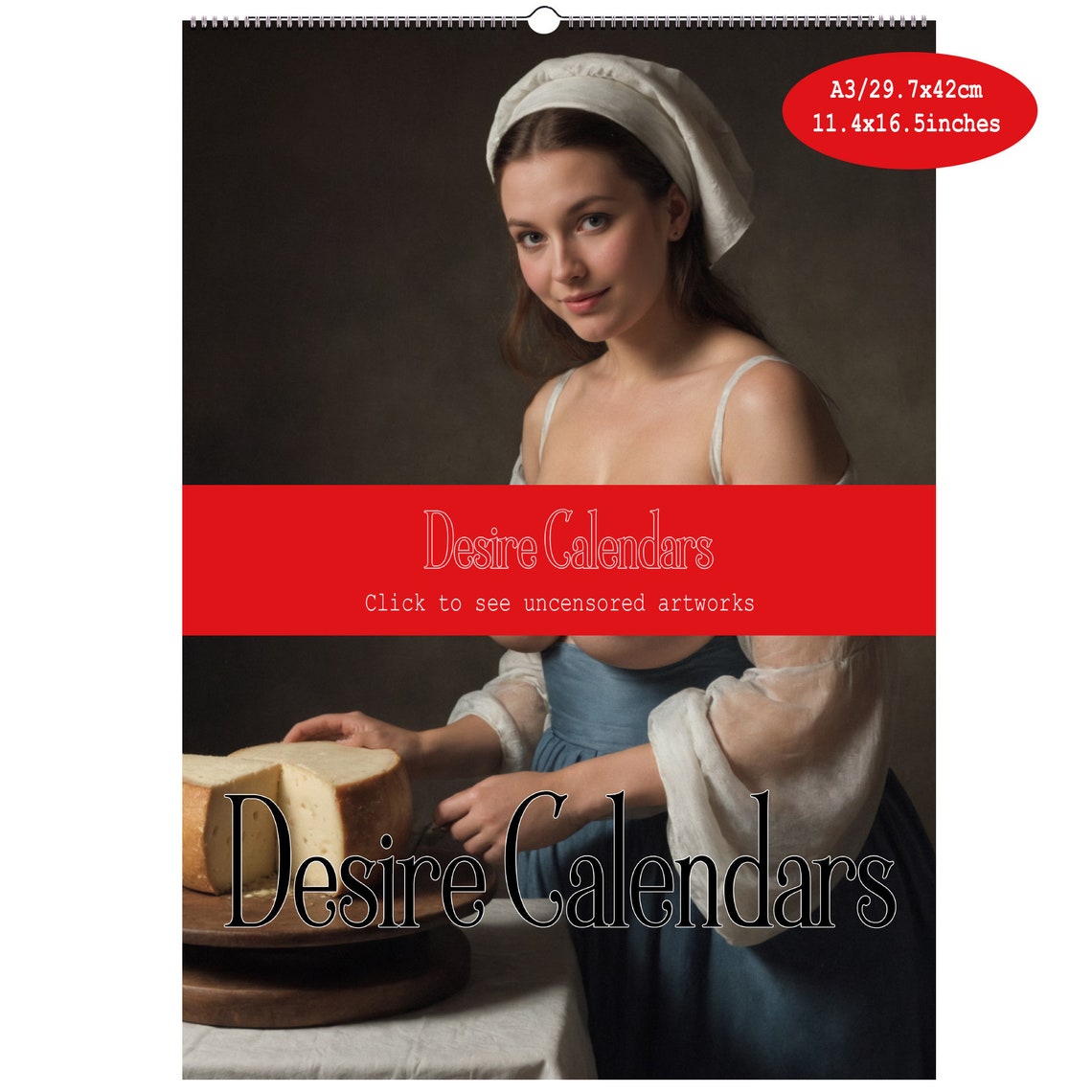 The Creamer 2025 Calendar Naked Women Big Breasts Pin up by Desire