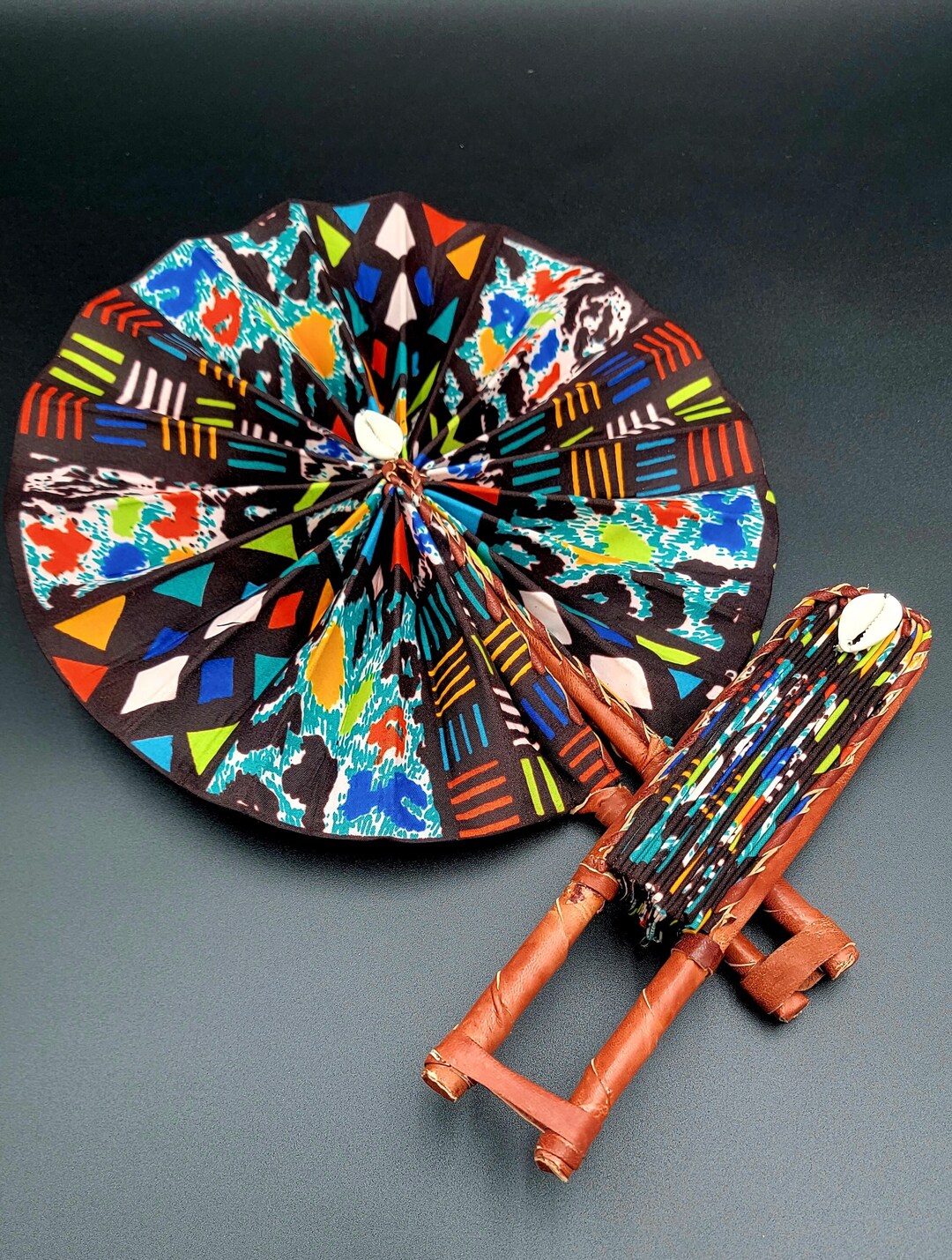 African Fabric Fan Etsy