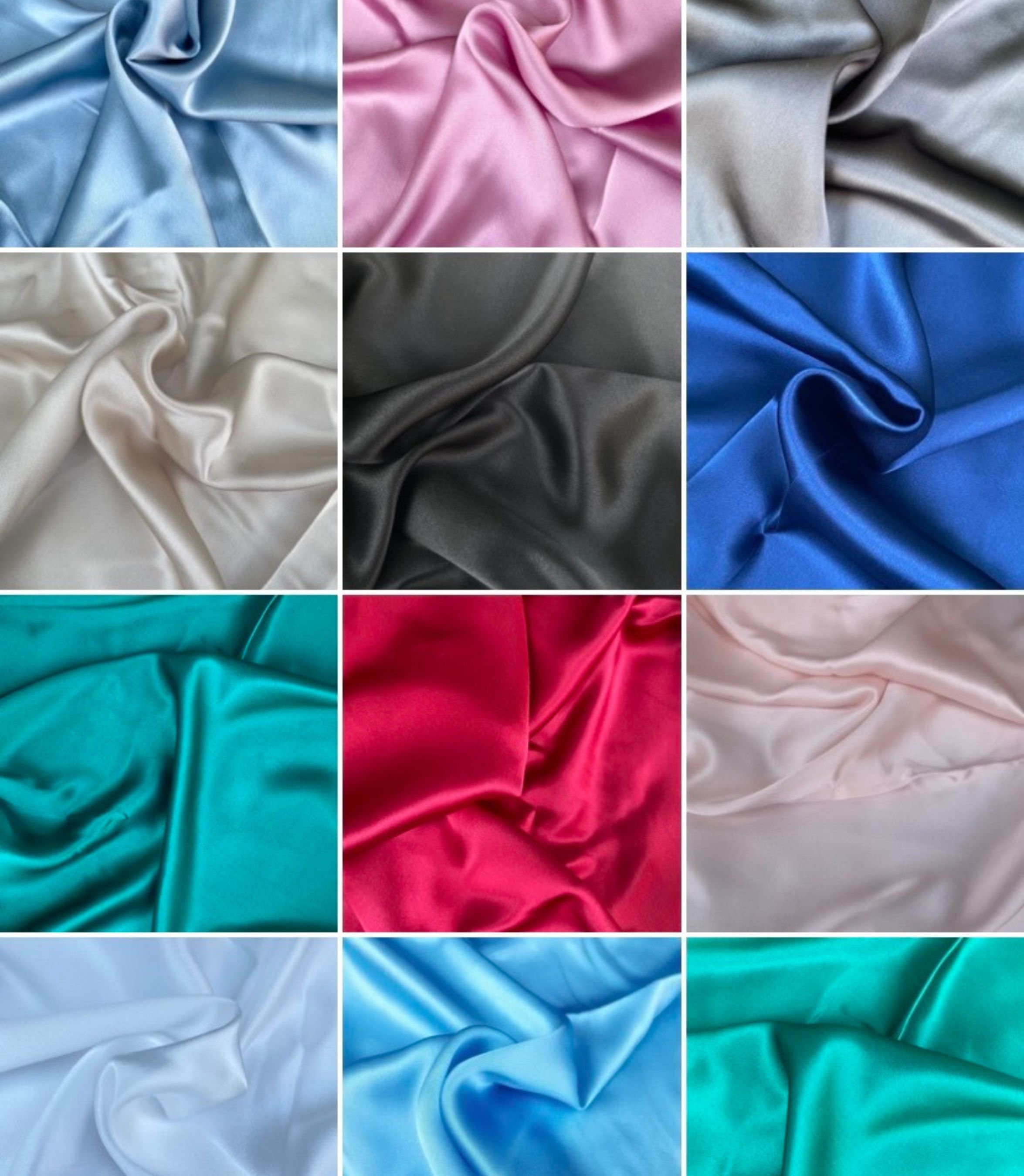 100% Pure Charmeuse Silk Fabric 19mm 45 Width Plain Dyed Silk for