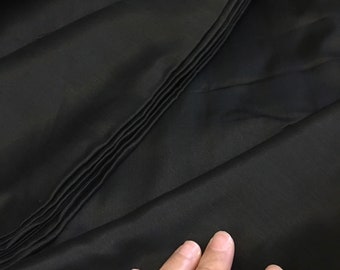 100% Pure Black Mulberry Silk Fabric, Natural/Real Mulberry Silk Fabric by the Yard