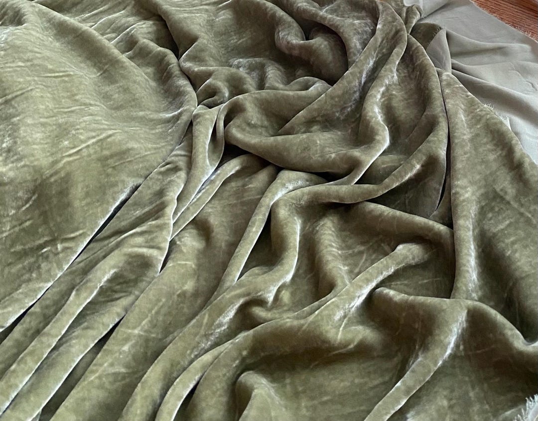 Sage Green Cotton Silk Fabric