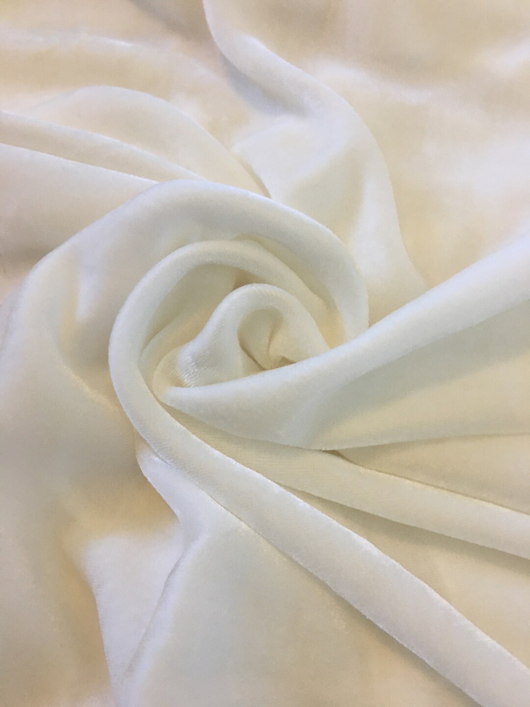 White Silk Velvet Fabric by the Yard/meter for Fashion, Dying, Bedding