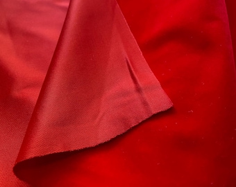 Christmas Red Flocked Velvet for Upholstery/Furniture/Drape by the Yard/ Half Yard, Red Flocked Velvet