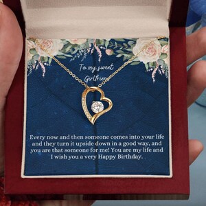 To My Sweet Girlfriend, Girlfriend Necklace, Anniversary Gift for