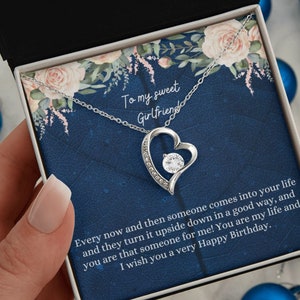 To My Sweet Girlfriend, Girlfriend Necklace, Anniversary Gift for