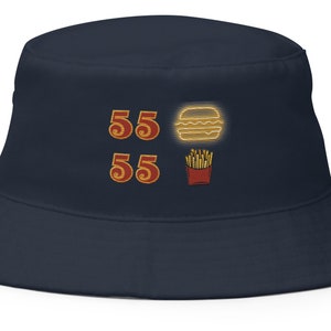Bucket Hat: 55 burgers 55 fries