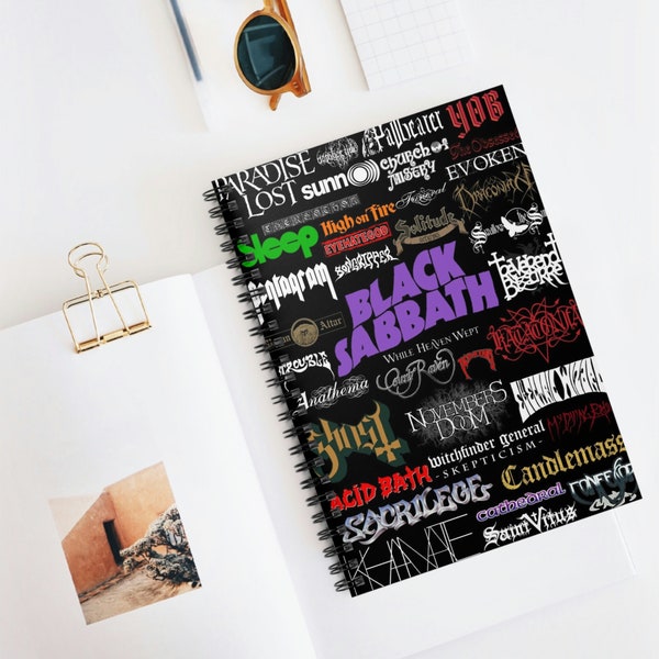 Doom Metal Bands Spiral Notebook