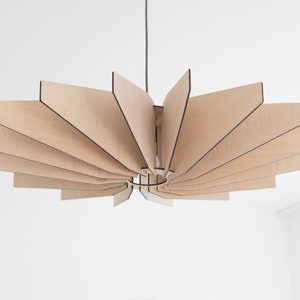 HELIX The Alternative Houten hanglamp Plafondlamp Moderne look Eik Gezellig licht Houten Kroonluchter afbeelding 2