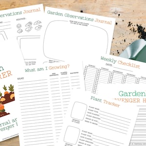 Tuinplanner voor kinderen | Afdrukbaar tuindagboek voor kinderen | Leuke pdf direct downloaden