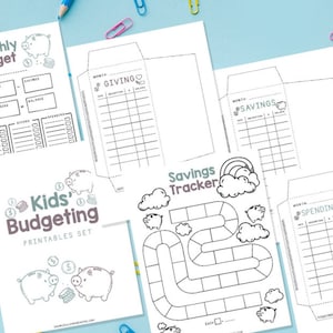 Kids Budgeting Kit | Kids Budgeting Worksheets | Instant Digital Download
