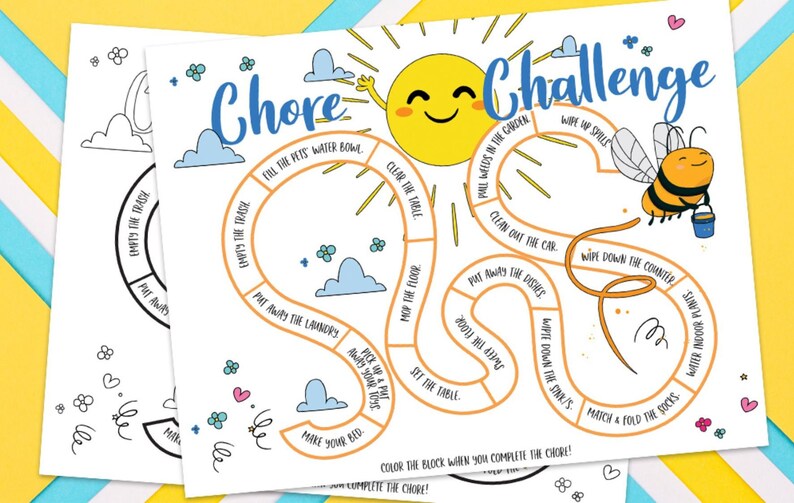 Kids Chore Tracker | Chore Chart | Instant Digital Download - Etsy