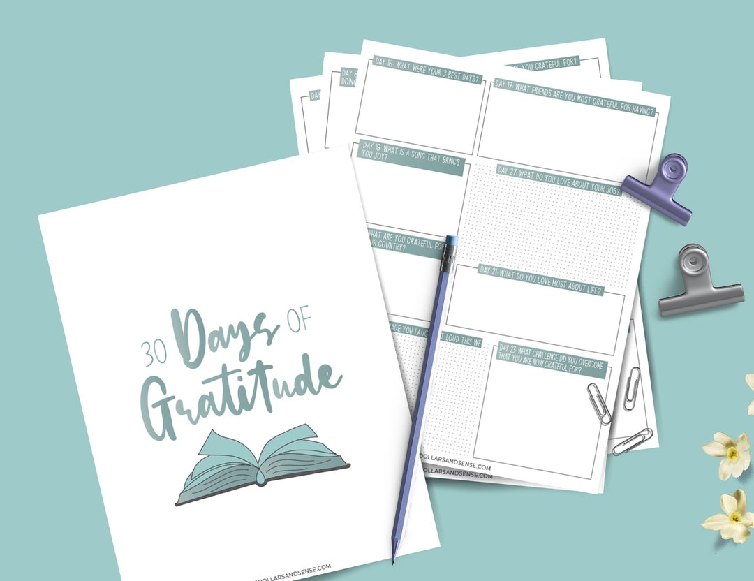Gratitude Journal | 30 Days of Gratitude | Instant Digital Download - Etsy