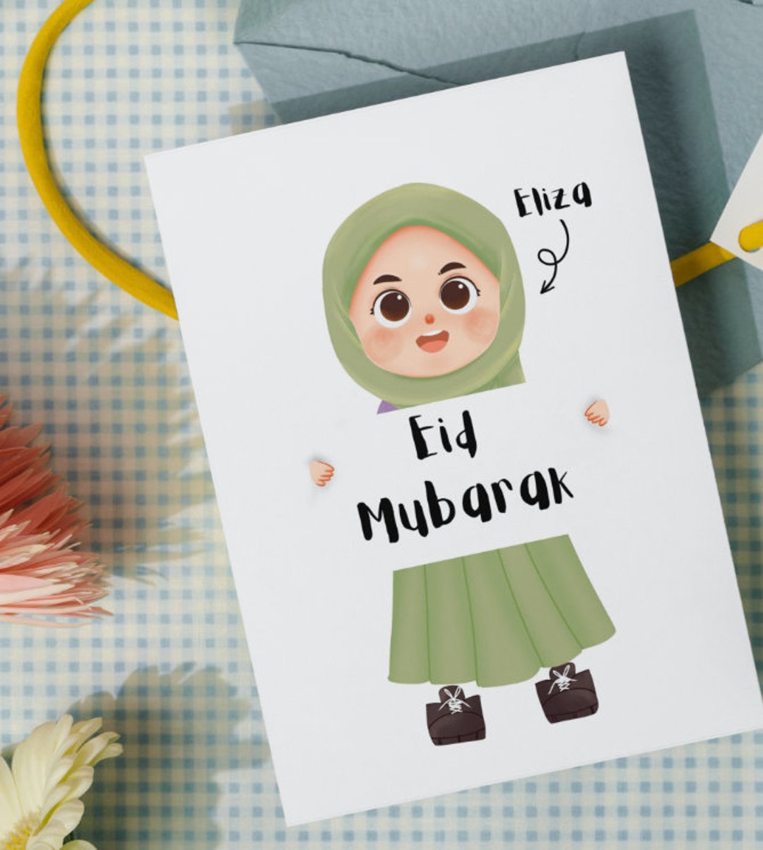 Children Kids Eid Card Eid Postbox for Friends School Etsy