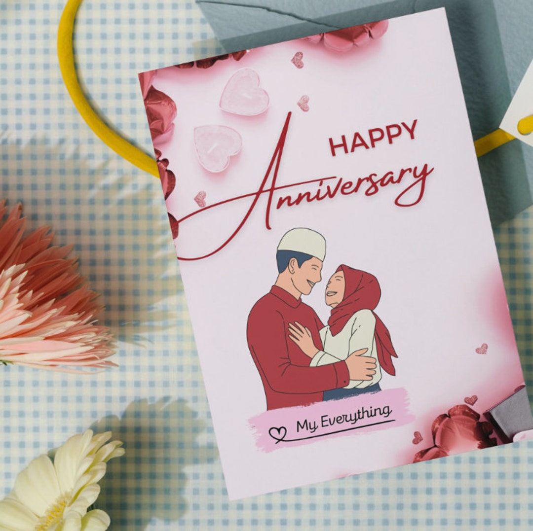 Happy Anniversary Nikkah Anniversary Mubarak Muslim Couple Etsy UK
