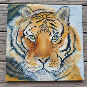 Acrylic Canvas Painting by Local Artist Rose Titled &quot;Striped&quot;