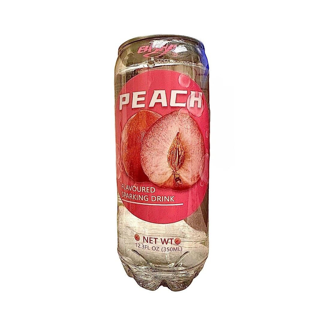 Elisha Sparkling Water Peach Flavor 350ml Can Etsy