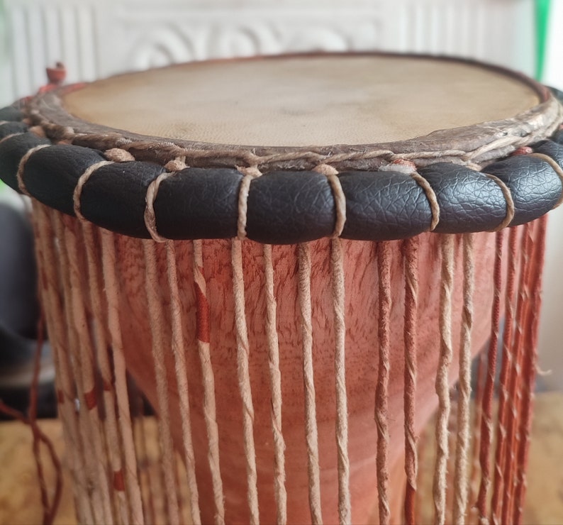 West African Talking Drum Made in Ghana Dondo Drum Hand Etsy