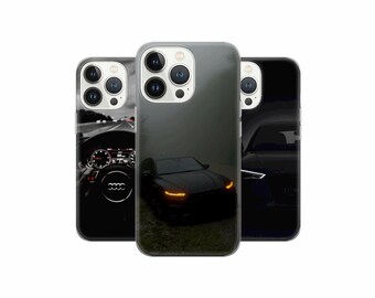 Audi Case Coque de téléphone pour homme Étui cadeau pour iPhone 15 14 13 12 Pro Xs SE Samsung S24 S23 S22 FE A25 A15 Pixel 8A 7 Pro