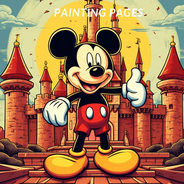 Mickey Mouse Coloring Book - Printable PDF Coloring Book Disneyland Coloring - Mickey and Friends Printable 30 pages