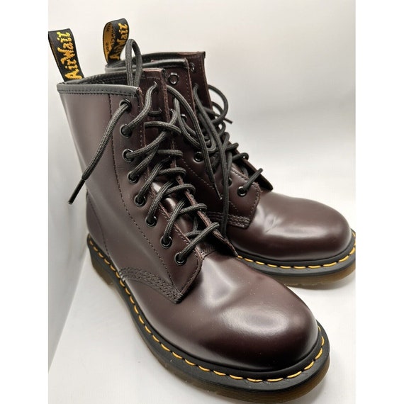 Buy Dr Martens 1460 Adult Leather Lace up Burgundy Ankle Boots Women Size 7 Online in India Etsy