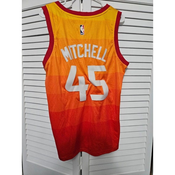 Nike Mitchell Utah Jazz 45 Orange Gradient City S… - image 2