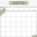Sage Green Printable Calendar, Modern Printable Calendar, Household ...